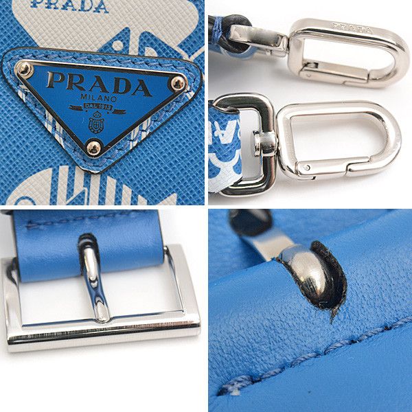 Prada Prada Prada Saffiano Leather 2WAY Crossbody Bag Marine Print Handbag 2VH067 Leather Handbag 2VH067 in Great Condition Size ONE SIZE - 8 Thumbnail