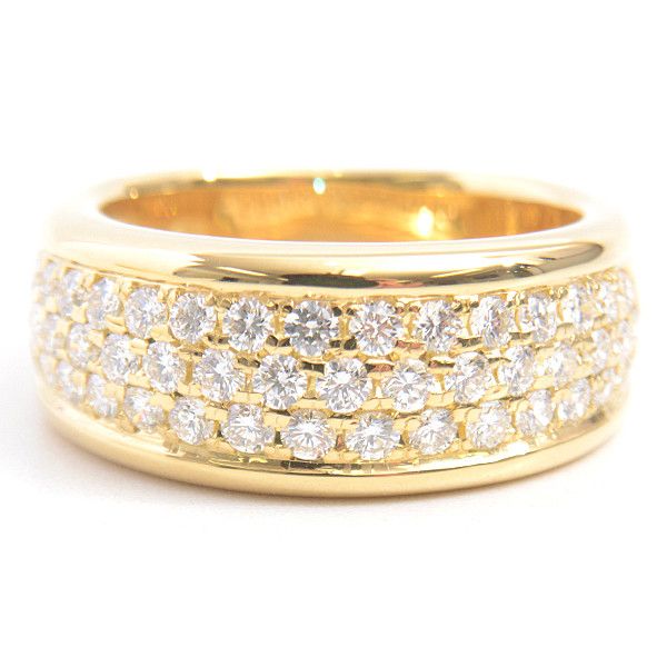 Other Other MONNICKENDAM K18 Yellow Gold Diamond Pave Ring 11.5 Metal Ring 63110 in Great Condition Size ONE SIZE - 4 Thumbnail