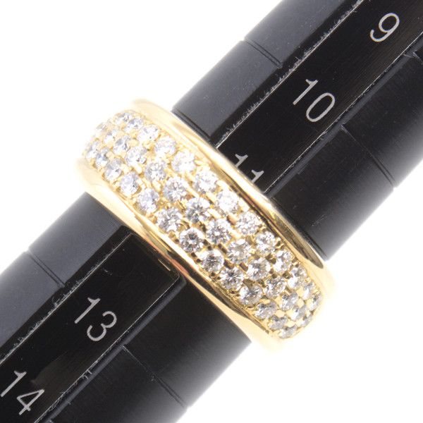 Other Other MONNICKENDAM K18 Yellow Gold Diamond Pave Ring 11.5 Metal Ring 63110 in Great Condition Size ONE SIZE - 7 Thumbnail