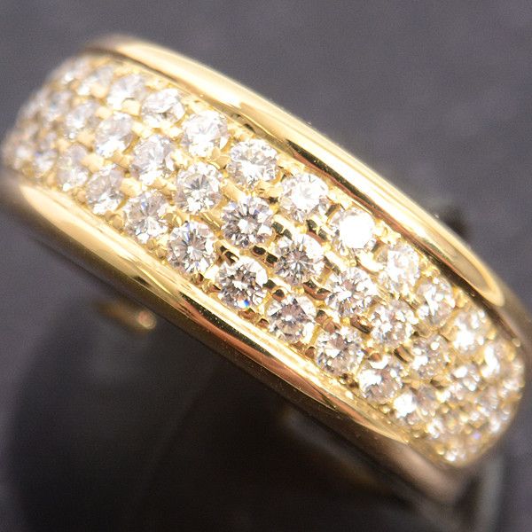 Other Other MONNICKENDAM K18 Yellow Gold Diamond Pave Ring 11.5 Metal Ring 63110 in Great Condition Size ONE SIZE - 9 Thumbnail