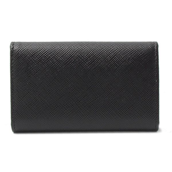 Prada Prada Prada Saffiano 4-Key Case Black Leather Key Holder 74401 in Great Condition Size ONE SIZE - 2 Thumbnail