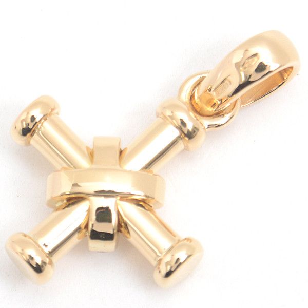 Bvlgari Bvlgari Bvlgari Passo Doppio Cross Diamond Pendant Top 750YG Metal Pendant 73650 in Great Condition Size ONE SIZE - 3 Thumbnail