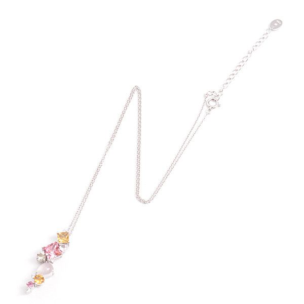 Other Other 4℃ K18WG Diamond Multi-Stone Necklace White Gold Metal Necklace 62674 in Great Condition Size ONE SIZE - 6 Thumbnail