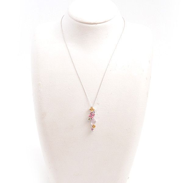 Other Other 4℃ K18WG Diamond Multi-Stone Necklace White Gold Metal Necklace 62674 in Great Condition Size ONE SIZE - 7 Thumbnail