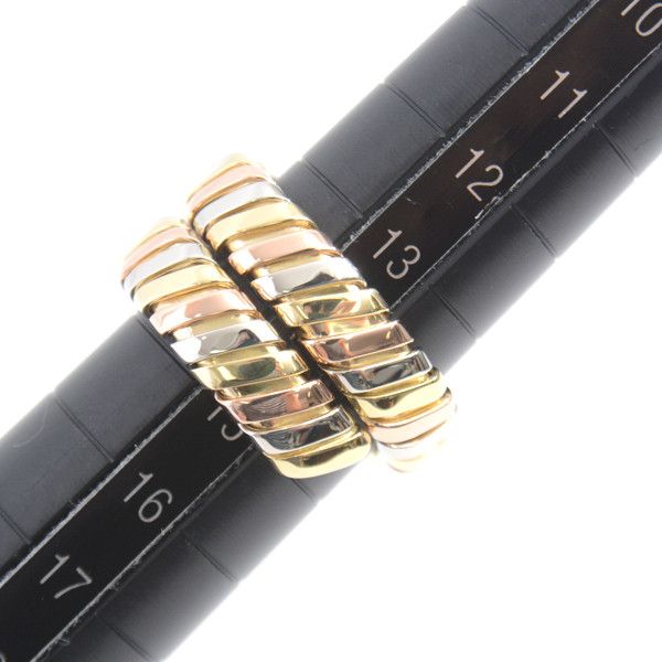 Bvlgari Bvlgari Bvlgari Tubogas Tri-Color Gold Ring 14 Unisex Metal Ring 71065 in Great Condition Size ONE SIZE - 6 Thumbnail