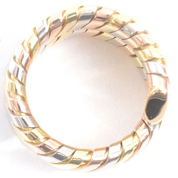Bvlgari Bvlgari Bvlgari Tubogas Tri-Color Gold Ring 14 Unisex Metal Ring 71065 in Great Condition Size ONE SIZE - 2 Thumbnail