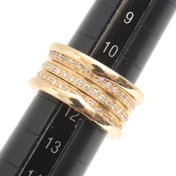 Bvlgari Bvlgari Bvlgari B-ZERO1 Full Diamond Ring 750YG 52 Metal Ring 72138 in Great Condition Size ONE SIZE - 6 Thumbnail
