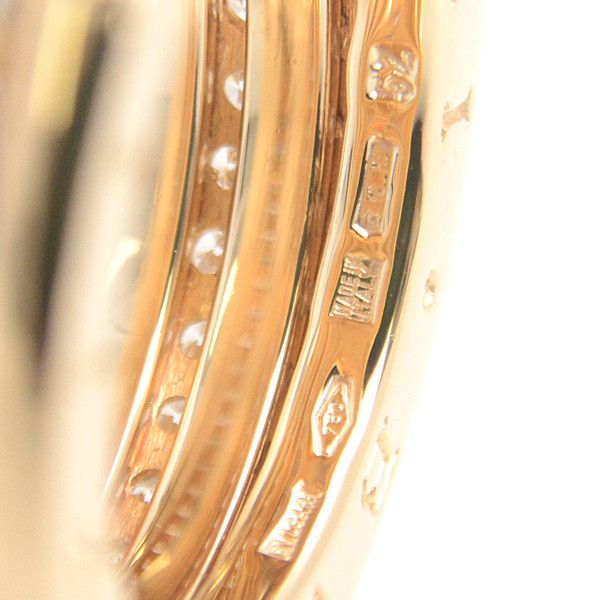 Bvlgari Bvlgari Bvlgari B-ZERO1 Full Diamond Ring 750YG 52 Metal Ring 72138 in Great Condition Size ONE SIZE - 5 Thumbnail