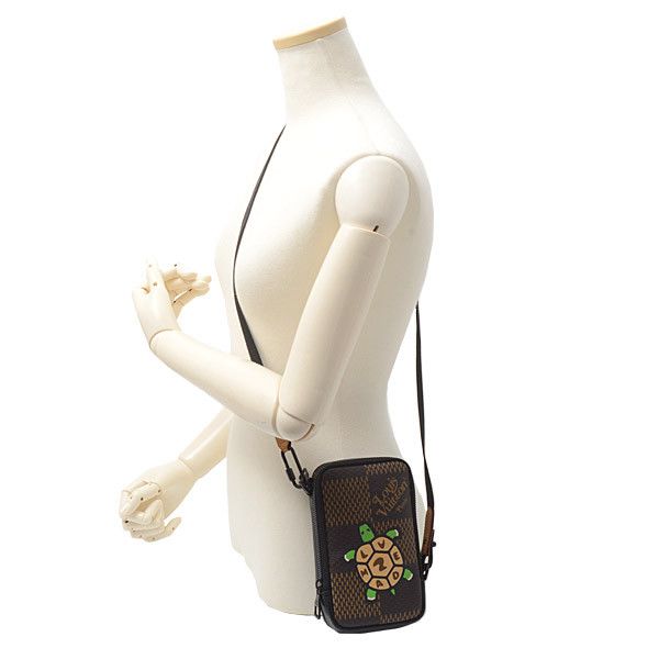 Louis Vuitton Louis Vuitton Louis Vuitton Damier Giant Double Phone Pouch NIGO Collaboration N40377 Canvas Crossbody Bag N40377 in Great Condition Size ONE SIZE - 7 Thumbnail