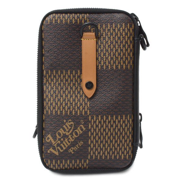 Louis Vuitton Louis Vuitton Louis Vuitton Damier Giant Double Phone Pouch NIGO Collaboration N40377 Canvas Crossbody Bag N40377 in Great Condition Size ONE SIZE - 2 Thumbnail