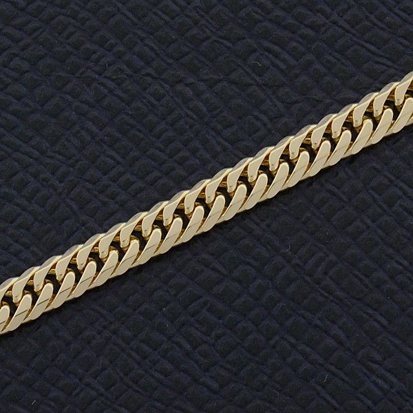Other Other K18 6-Sided Double-Cut Chain Bracelet, Yellow Gold Metal Bracelet 72538 in Great Condition Size ONE SIZE - 6 Thumbnail