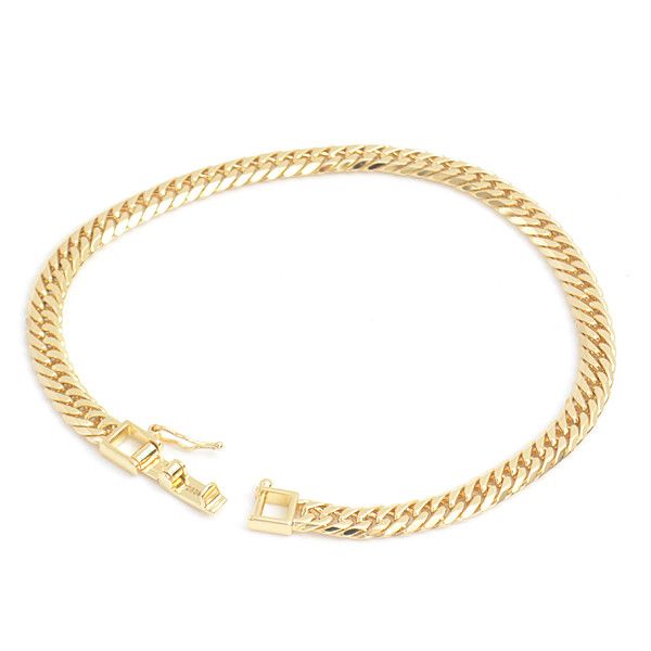 Other Other K18 6-Sided Double-Cut Chain Bracelet, Yellow Gold Metal Bracelet 72538 in Great Condition Size ONE SIZE - 2 Thumbnail
