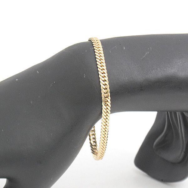 Other Other K18 6-Sided Double-Cut Chain Bracelet, Yellow Gold Metal Bracelet 72538 in Great Condition Size ONE SIZE - 5 Thumbnail