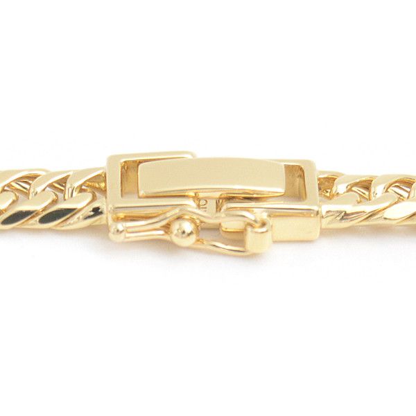 Other Other K18 6-Sided Double-Cut Chain Bracelet, Yellow Gold Metal Bracelet 72538 in Great Condition Size ONE SIZE - 3 Thumbnail
