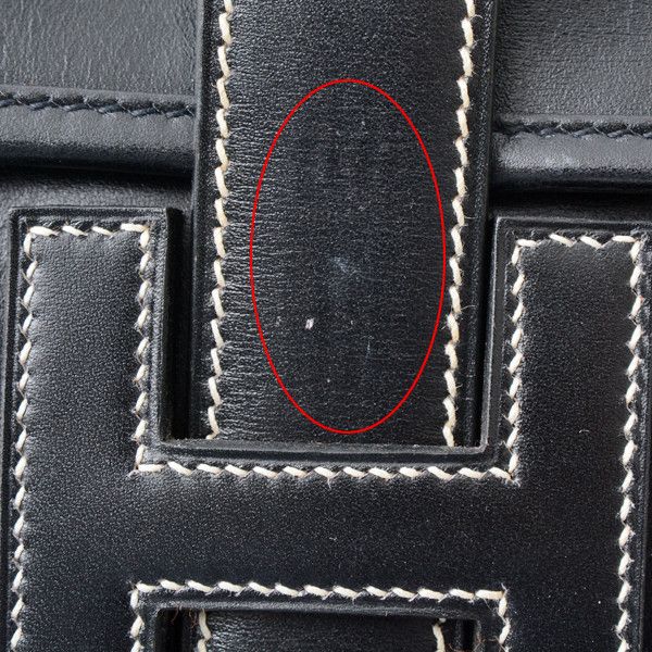 Hermes Hermes Hermes Jige PM Clutch Bag Black Calf Leather Leather Clutch Bag 73006 in Great Condition Size ONE SIZE - 6 Thumbnail