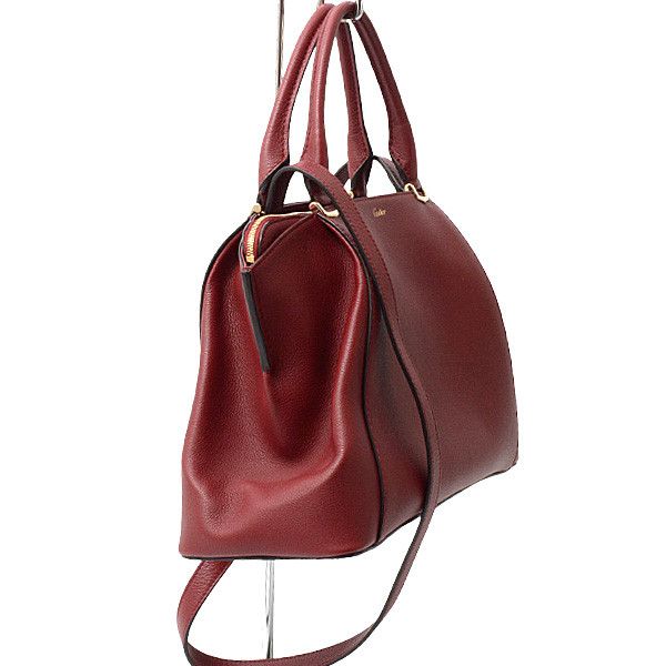 Cartier Cartier Cartier Leather C de SM 2WAY Handbag Bordeaux L1001829 Leather Handbag L1001829 in Great Condition Size ONE SIZE - 2 Thumbnail