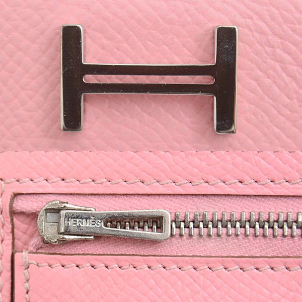 Hermes Hermes Hermes Voe Epsom Bearn Souffle Rose Confetti Long Wallet Leather Long Wallet 73323 in Great Condition Size ONE SIZE - 4 Thumbnail