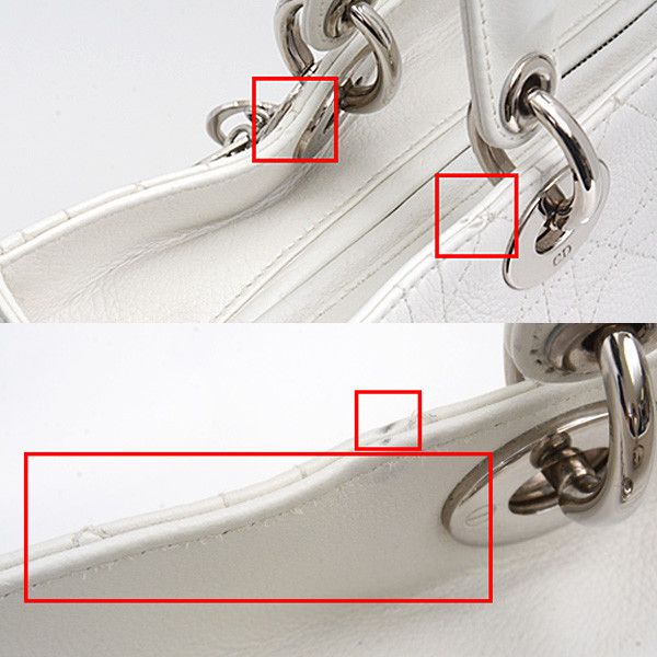 Dior Dior Christian Dior Lady Dior Large Cannage Handbag Leather Handbag 05-MA-1003 in Very Good Condition Size ONE SIZE - 5 Thumbnail