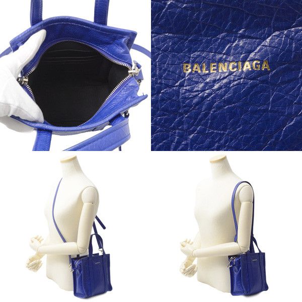 Balenciaga Balenciaga Balenciaga Bazaar Shopper XXS Lamb Leather Handbag Blue Leather Handbag 513988 in Great Condition Size ONE SIZE - 5 Thumbnail