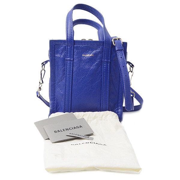 Balenciaga Balenciaga Balenciaga Bazaar Shopper XXS Lamb Leather Handbag Blue Leather Handbag 513988 in Great Condition Size ONE SIZE - 8 Thumbnail