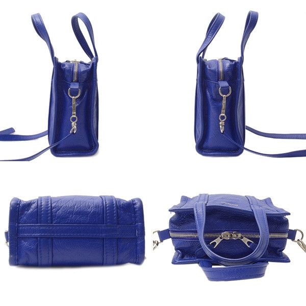 Balenciaga Balenciaga Balenciaga Bazaar Shopper XXS Lamb Leather Handbag Blue Leather Handbag 513988 in Great Condition Size ONE SIZE - 4 Thumbnail