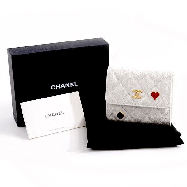 Chanel Chanel Chanel Caviar Skin Tri-Fold Compact Wallet Leather Short Wallet 70821 in Pristine Condition Size ONE SIZE - 10 Thumbnail
