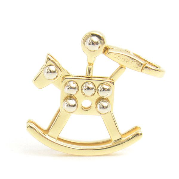 Cartier Cartier Cartier 750YG×WG Gold Rocking Horse Pendant Metal Pendant 72598 in Great Condition Size ONE SIZE - 3 Thumbnail