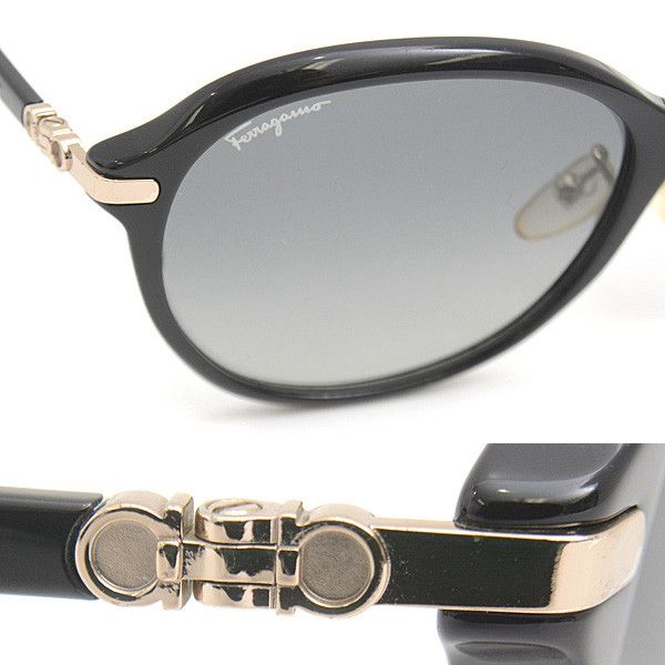 Salvatore Ferragamo Salvatore Ferragamo Salvatore Ferragamo Black Gradient Lens Plastic Sunglasses Plastic Sunglasses 72532 in Great Condition Size ONE SIZE - 3 Thumbnail