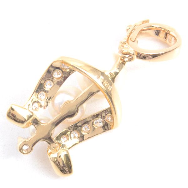 Mikimoto Mikimoto Mikimoto K18 Pearl Diamond Pendant Yellow Gold Natural Material Pendant 67376 in Great Condition Size ONE SIZE - 3 Thumbnail