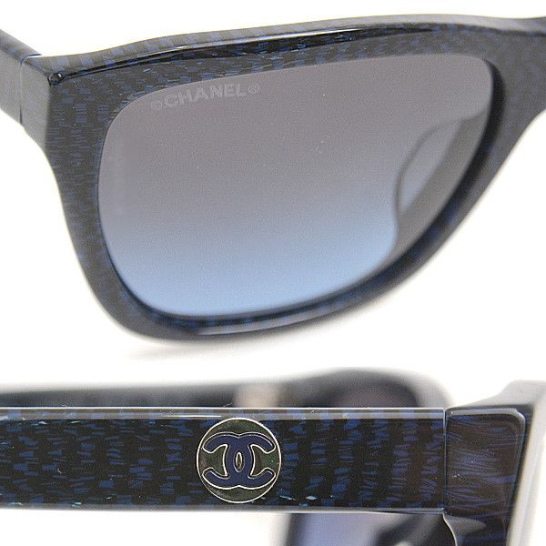 Chanel Chanel Chanel Dark Blue Gradient Lens Sunglasses Plastic Sunglasses 74461 in Great Condition Size ONE SIZE - 3 Thumbnail