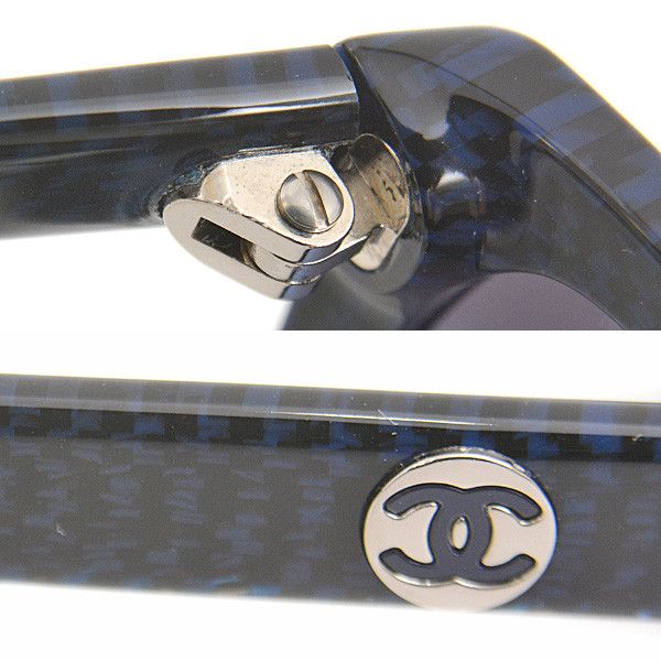 Chanel Chanel Chanel Dark Blue Gradient Lens Sunglasses Plastic Sunglasses 74461 in Great Condition Size ONE SIZE - 8 Thumbnail
