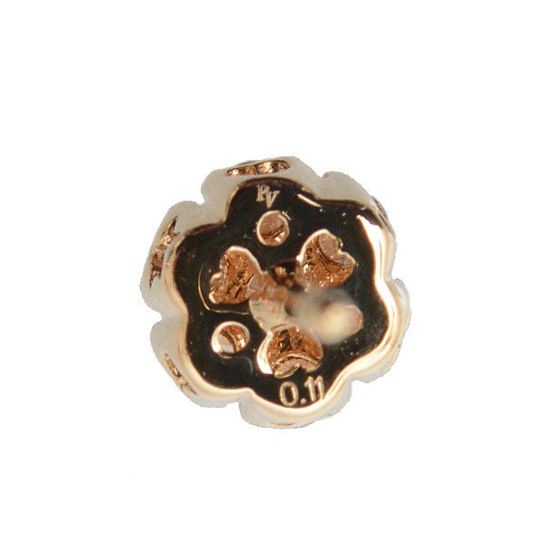 Other Other Ponte Vecchio Flower Motif Diamond Earrings K18 Yellow Gold Metal Earrings 72614 in Great Condition Size ONE SIZE - 4 Thumbnail