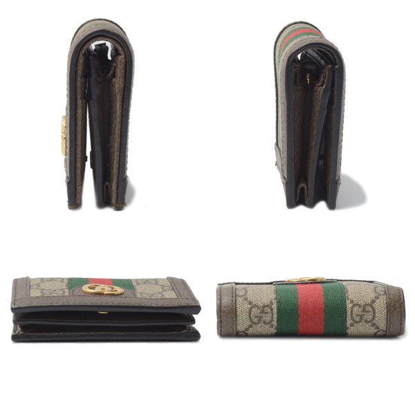 Gucci Gucci Gucci Ophidia Web GG Supreme Canvas Wallet 523155 Canvas Short Wallet 523155 in Great Condition Size ONE SIZE - 4 Thumbnail