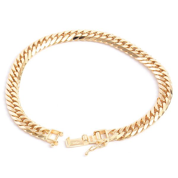 Other Other K18 6-Sided Double Cut Bracelet 20g 18cm Yellow Gold Metal Bracelet 67100 in Great Condition Size ONE SIZE - 2 Thumbnail