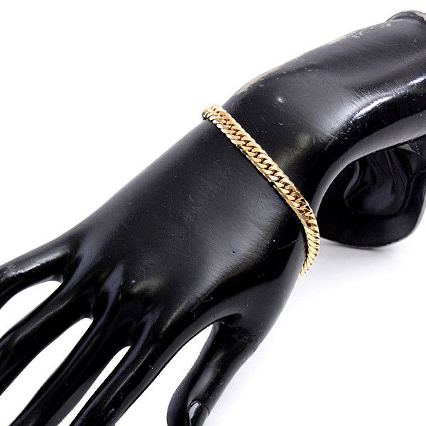 Other Other K18 6-Sided Double Cut Bracelet 20g 18cm Yellow Gold Metal Bracelet 67100 in Great Condition Size ONE SIZE - 6 Thumbnail