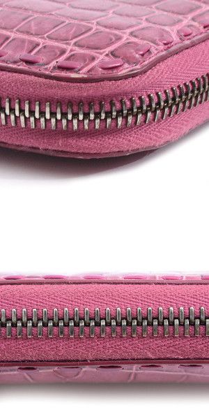 Bottega Veneta Bottega Veneta Bottega Veneta Crocodile Round Zip Wallet Leather Long Wallet 114076 in Very Good Condition Size ONE SIZE - 5 Thumbnail