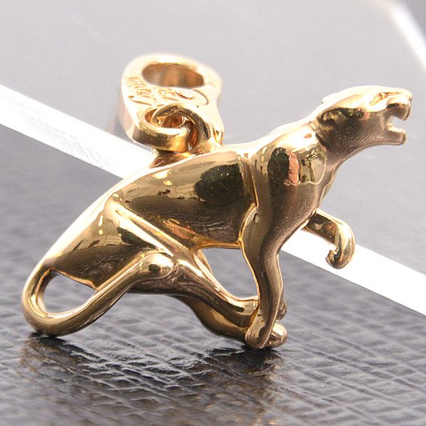 Cartier Cartier Cartier Panthere Pendant Charm 750YG Yellow Gold Metal Pendant in Great Condition Size ONE SIZE - 7 Thumbnail