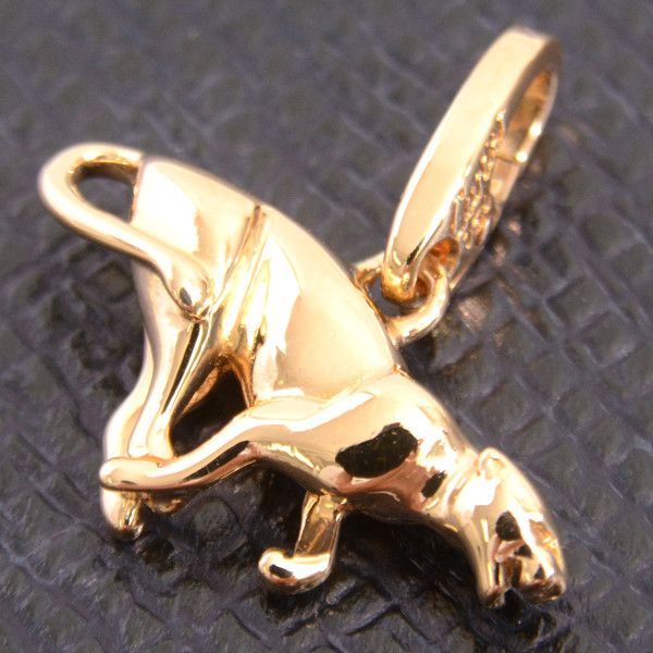 Cartier Cartier Cartier Panthere Pendant Charm 750YG Yellow Gold Metal Pendant in Great Condition Size ONE SIZE - 6 Thumbnail