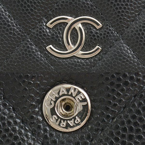 Chanel Chanel Chanel Caviar Skin Matelasse Tri-Fold Wallet Leather Short Wallet 30- in Great Condition Size ONE SIZE - 5 Thumbnail