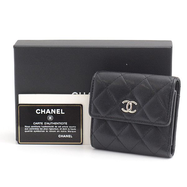 Chanel Chanel Chanel Caviar Skin Matelasse Tri-Fold Wallet Leather Short Wallet 30- in Great Condition Size ONE SIZE - 10 Thumbnail