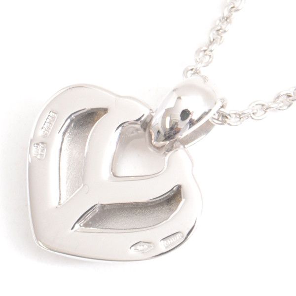 Bvlgari Bvlgari Bvlgari Doppio Cuore Necklace 750WG White Gold Metal Necklace 74953 in Great Condition Size ONE SIZE - 4 Thumbnail