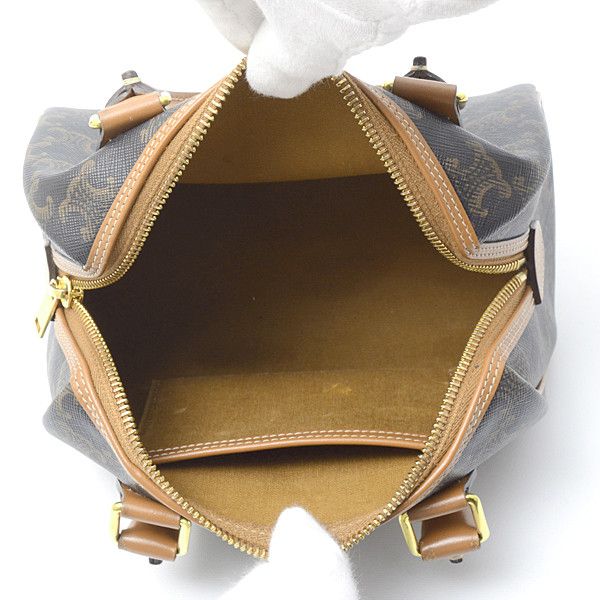 Celine Celine Celine Mini Boston 2WAY Shoulder Bag Triomphe 197582 Canvas Shoulder Bag 197582 in Very Good Condition Size ONE SIZE - 5 Thumbnail