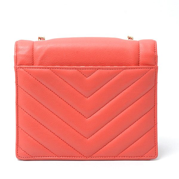 Chanel Chanel Chanel Chevron Leather Chain Shoulder Bag Red Leather Crossbody Bag 27******** in Great Condition Size ONE SIZE - 2 Thumbnail