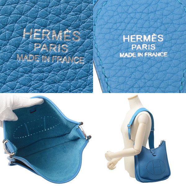 Hermes Hermes Hermes Evelyne 3 PM Clemence Leather Shoulder Bag Leather Crossbody Bag 73365 in Great Condition Size ONE SIZE - 5 Thumbnail