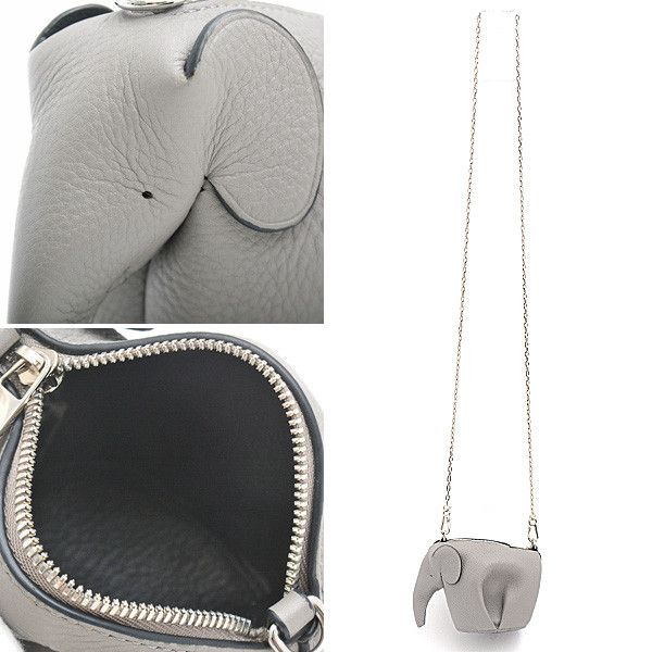 Loewe Loewe Loewe Elephant Mini Chain Shoulder Bag Calf Leather Leather Crossbody Bag C623R02X01 in Great Condition Size ONE SIZE - 3 Thumbnail