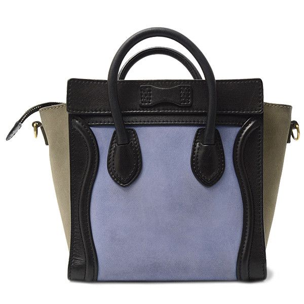 Celine Celine Celine Luggage Nano Shopper Calf Suede Tote Bag Leather Handbag 74096 in Very Good Condition Size ONE SIZE - 3 Thumbnail