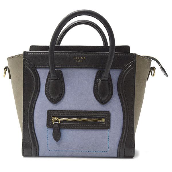 Celine Celine Celine Luggage Nano Shopper Calf Suede Tote Bag Leather Handbag 74096 in Very Good Condition Size ONE SIZE - 2 Thumbnail
