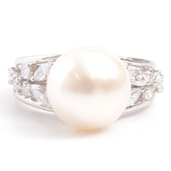 Mikimoto Mikimoto Mikimoto PT950 Pearl Diamond Ring Platinum Natural Material Ring in Great Condition Size ONE SIZE - 4 Thumbnail
