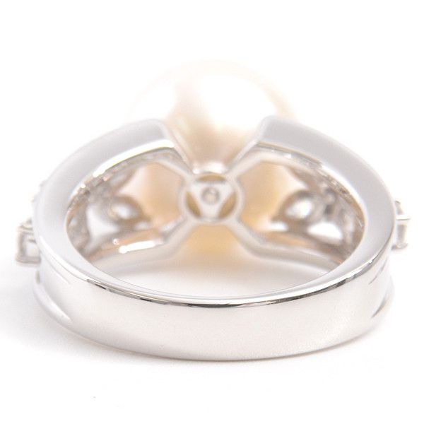 Mikimoto Mikimoto Mikimoto PT950 Pearl Diamond Ring Platinum Natural Material Ring in Great Condition Size ONE SIZE - 3 Thumbnail