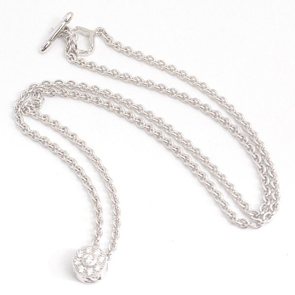 Other Other CHARRIOL Diamond Circle Necklace White Gold 750WG Metal Necklace 73040 in Great Condition Size ONE SIZE - 2 Thumbnail